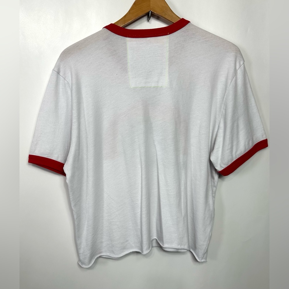 Aviator Nation Austin Rainbow Graphic Short Sleeve Raglan Crop Top Size XLARGE - Picture 8 of 11